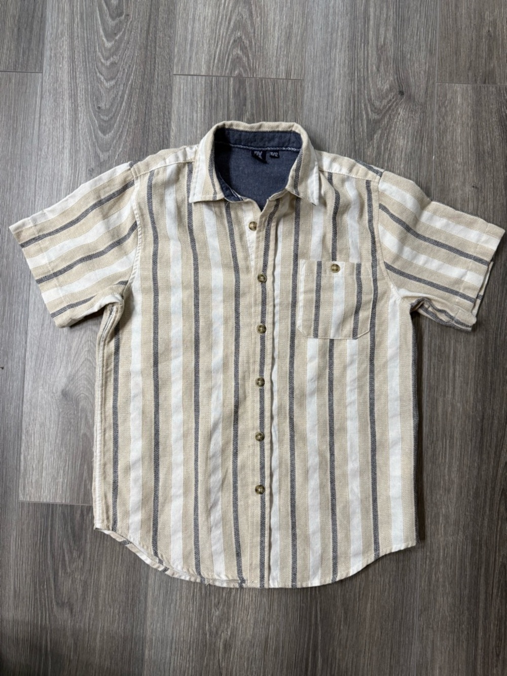 PX Kids Boys Sawyer Short-Sleeve Striped Button-Up Shirt Resort Wear 10/12